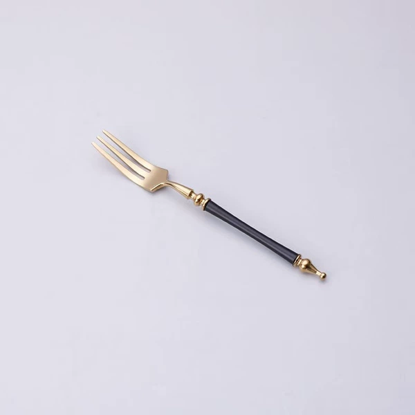 Black gold tea fork
