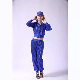 新款成人嘻哈街舞现代舞小苹果ds演出服爵士演出亮片舞台表演服装