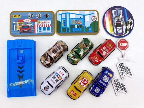 Children's boy toy elastic alloy toy car launching inertia collision race track anti-fall street stall wholesale