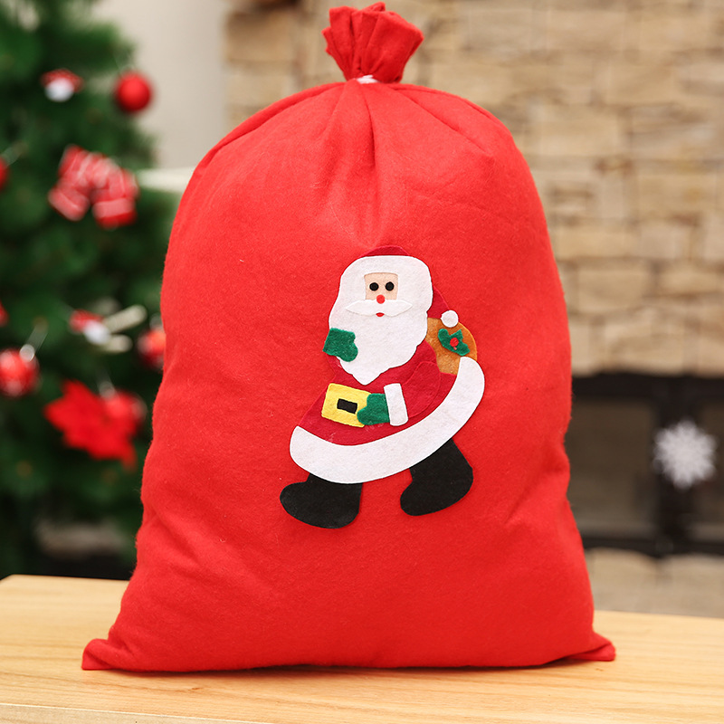 Bolsas de regalo de Navidad, bolsas de paquete, bolsas de manzanas, bolsas de Santa, bolsas de tela no tejida, almacenamiento