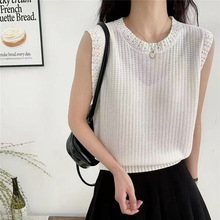 洋气气质针织马甲背心女夏季新款无袖坎肩叠穿短款慵懒风上衣外穿