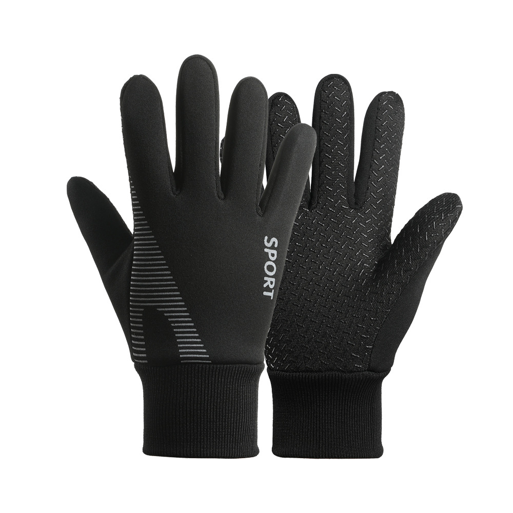 Guantes de ciclismo para niños a prueba de viento, impermeable, guantes calientes de invierno a prueba de frío, pantalla táctil para ciclismo, guantes calientes