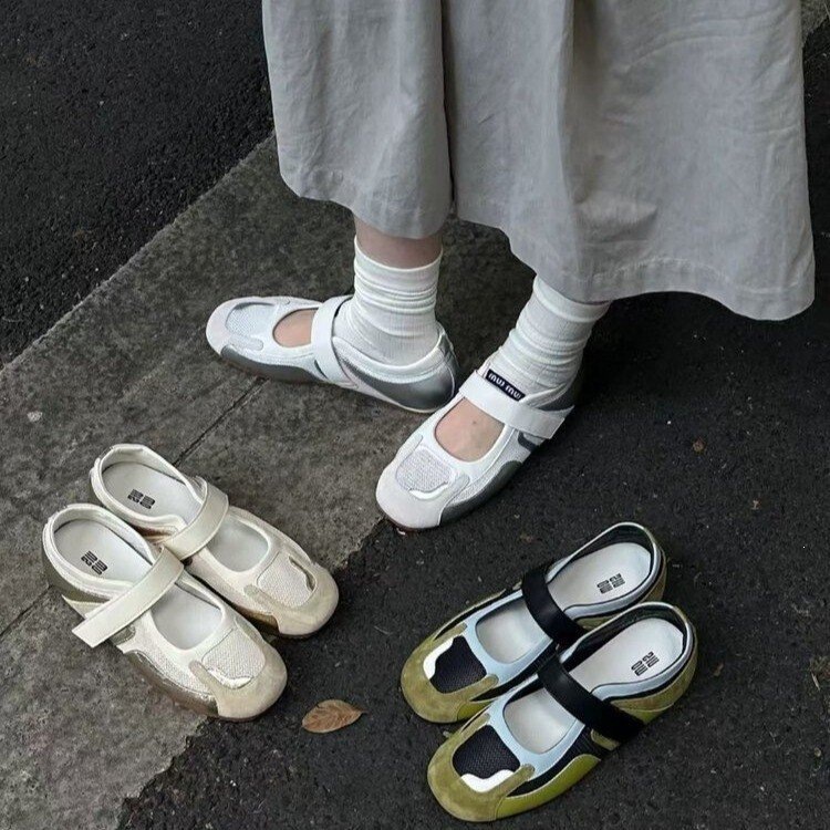 Thick-Soled, Height-Increasing, Velcro-Fastened, Shallow-Mouthed Women's Shoes, 2026 Summer New Style, Hollow-Out, Breathable, Casual Mary Jane Shoes for Women