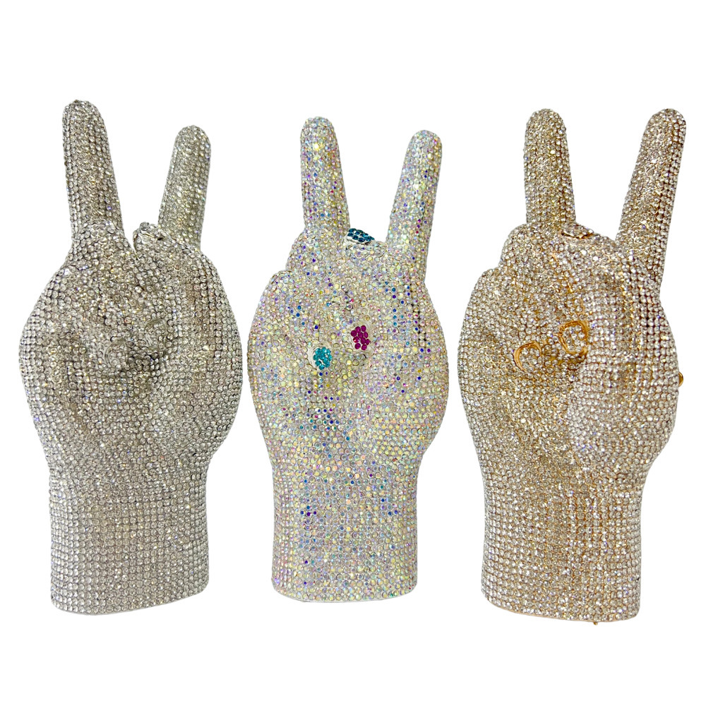 Selección estricta de Victoria Eveningbag nuevo gesto de victoria con diamantes bolsas de cena de banquete llenas de diamantes bolsas de mano duro