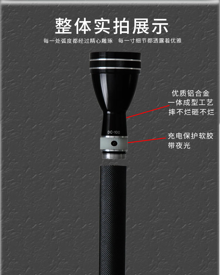 Ghs Dc Series Middle East Strong Light Flashlight Three-In-One Function Long Battery Life Aluminum Alloy Shell Cross-Border Dropshipping