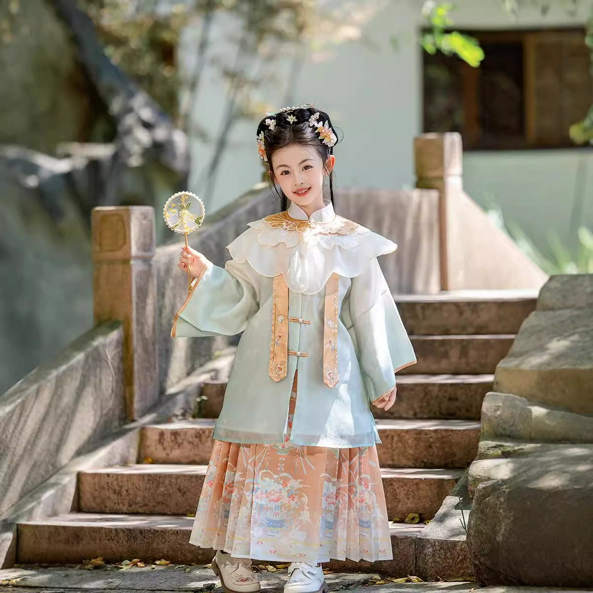 Genuine autumn Hanfu, cute elite set, Chinese style