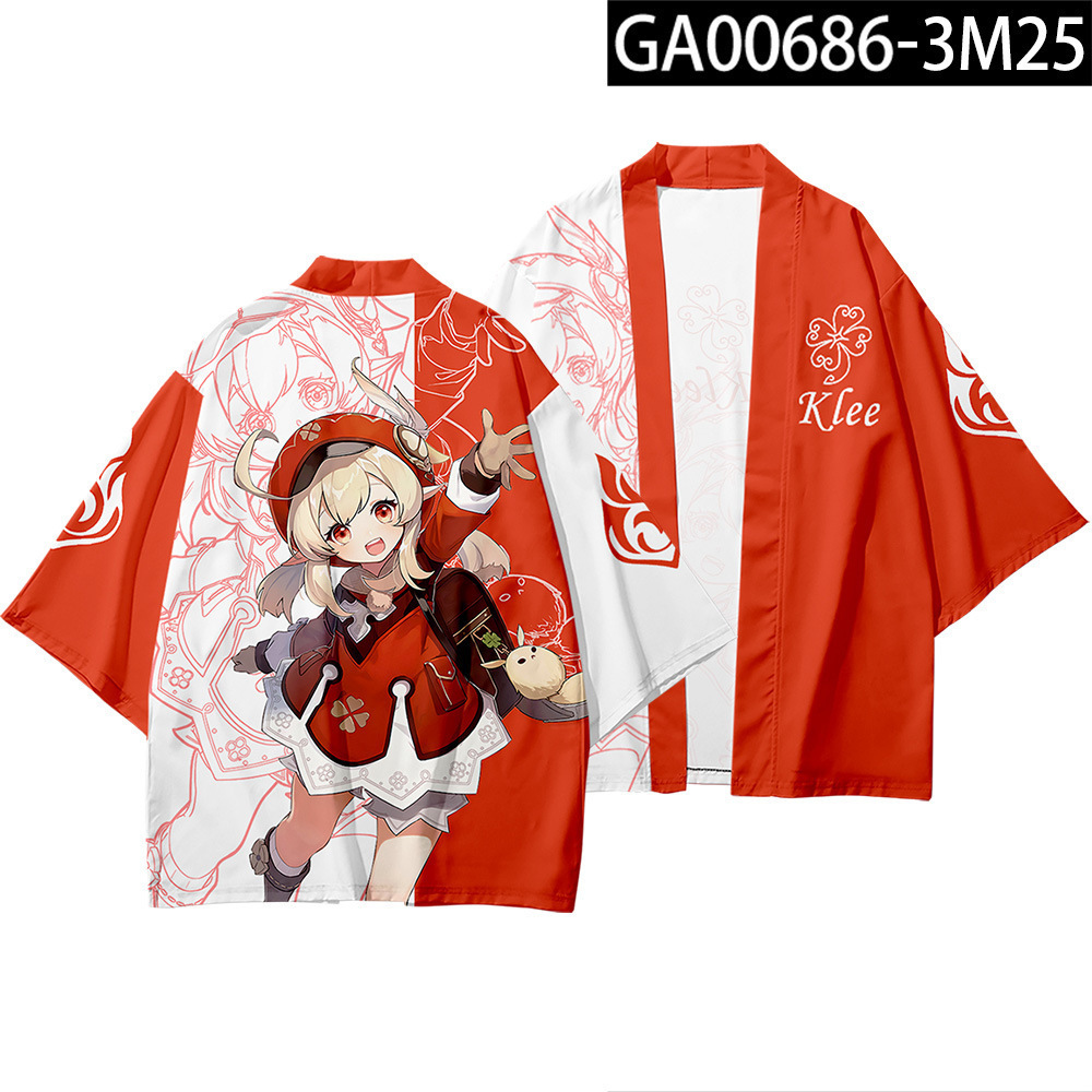 2024 verano anime cosplay dios original Genshin capa Riyue Keli cardigan kimono capa image 21