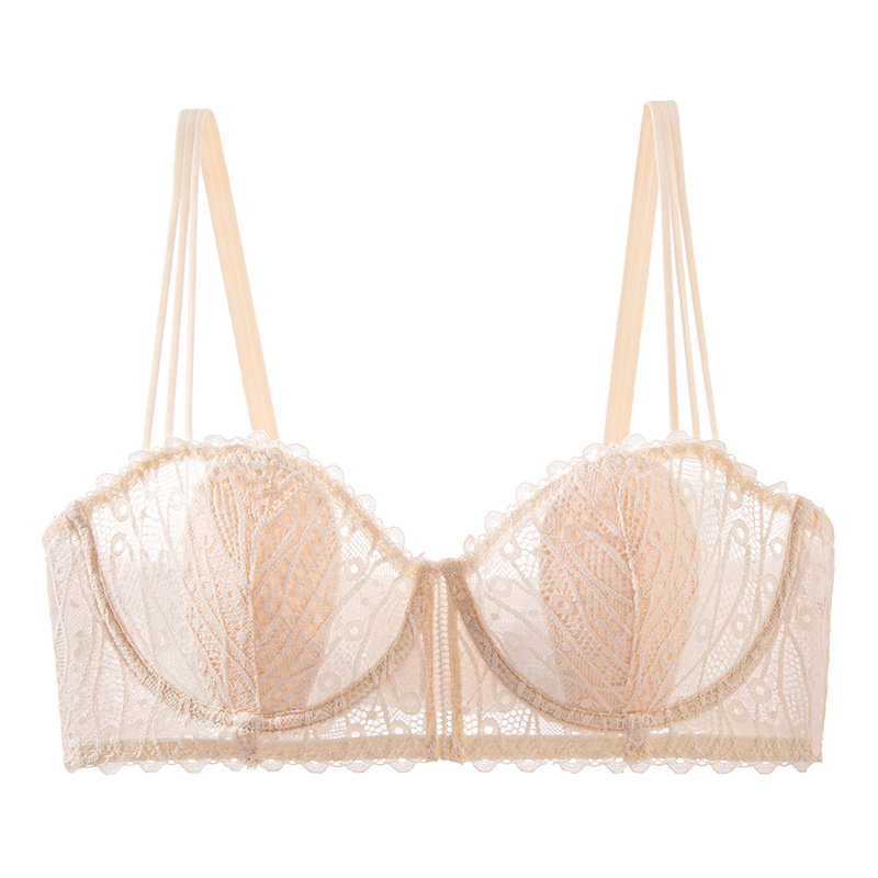 Ropa interior pecho grande pequeño Delgado anti-caída push-up sujetador encaje Orejas de conejo ropa interior chica sujetador francés al por mayor