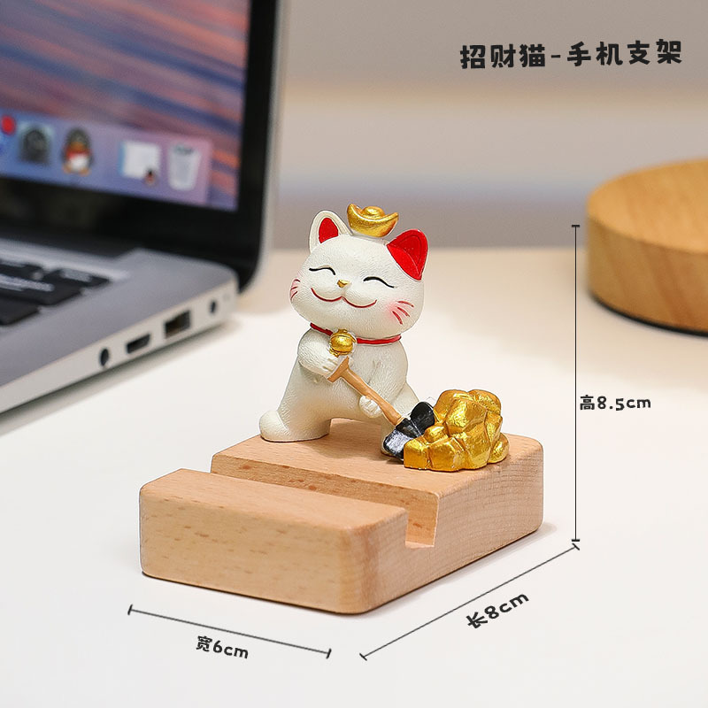 かわいい招き猫携帯電話スタンドデスクトップ装飾事務室ステーション装飾誕生日プレゼント事務文化用品|undefined