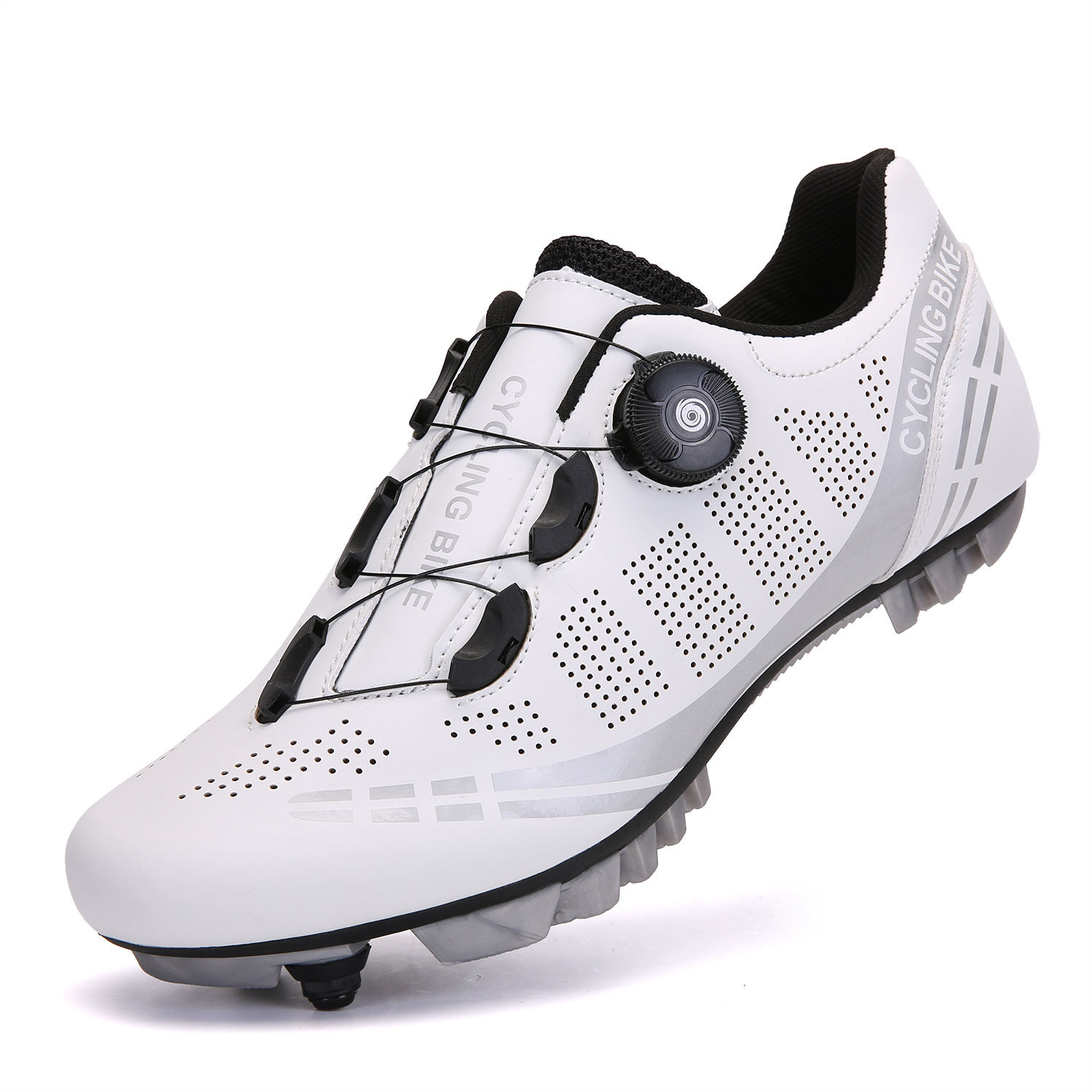 卸売りの大きいサイズの騎行靴の高速道路の車は靴の男性の自転車の靴をロックしません。