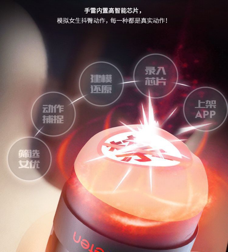 Thunder Blast Automatic Telescopic Male Masturbator Cup with TPE Soft Gel and Button Control — detail image 20