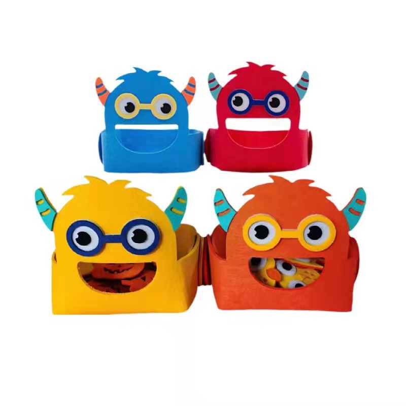 Nuevos juguetes de fieltro letras alimentadas DIY fieltro cognición familiar aula de educación temprana juguetes