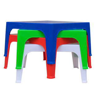Factory wholesale plastic eight immortals table stool square Chinese table and chair combination outdoor food table square table