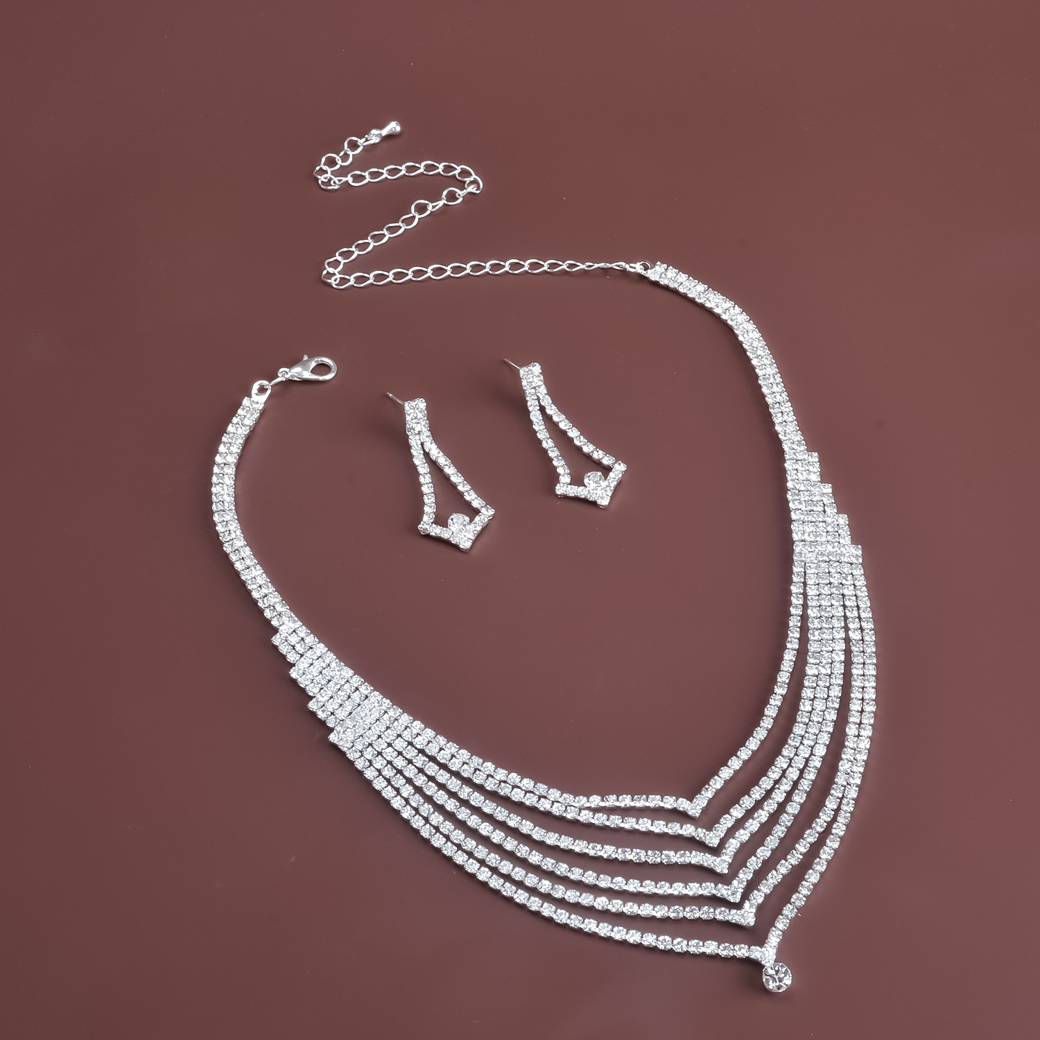 Set di gioielli medio orientali con strass collana multistrato_voghion.com