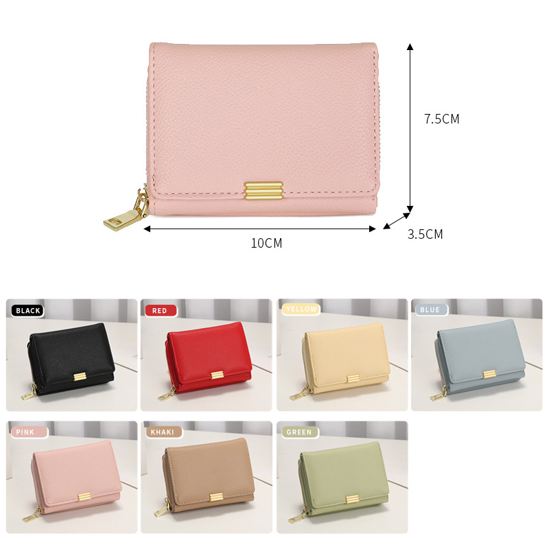 Bolso de mano de mujer nuevo estilo multi-tarjeta en nicho de viento monedero de mujer de color sólido mayorista monedero de mujer sensación alta