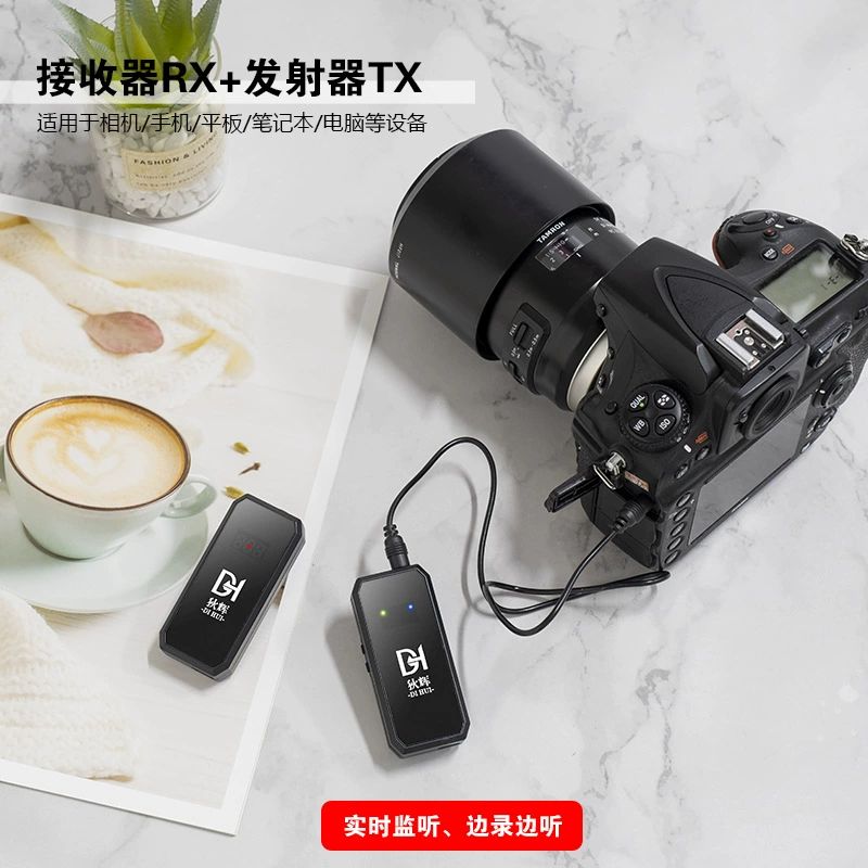 Беспроводной петличный микрофон (один на два) для уличной прямой трансляции, для видеоблогов, микрофон для камеры мобильного телефона