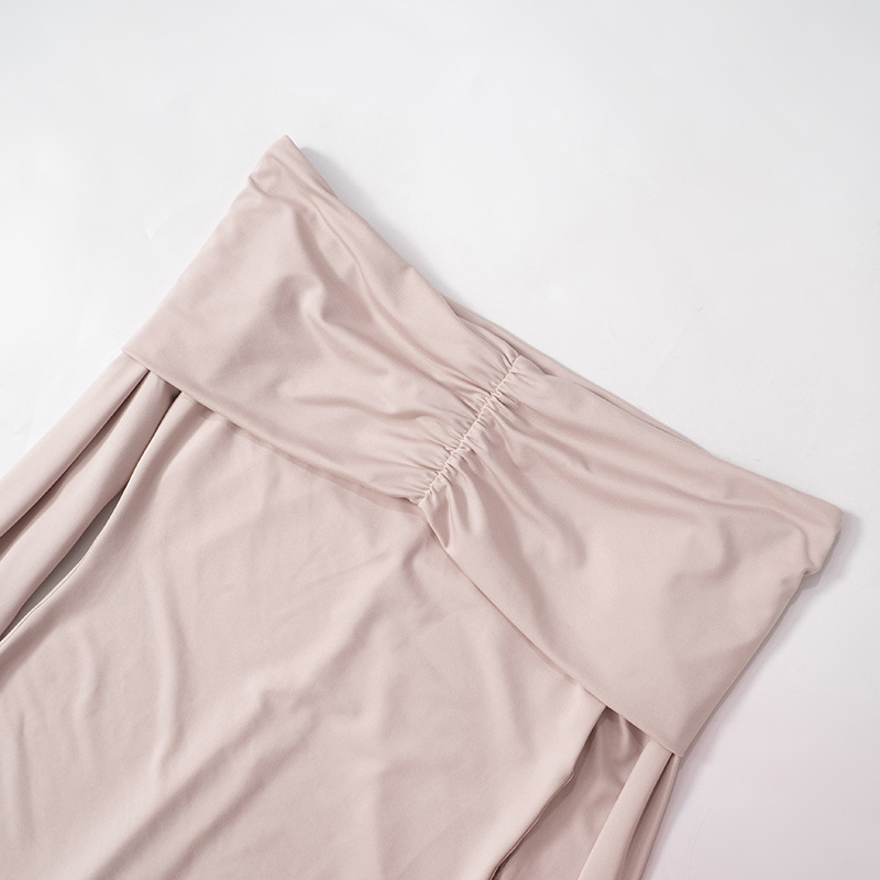 Women Clothing Off Shoulder Pleating Long Sleeve Tight High Waist Romper Women