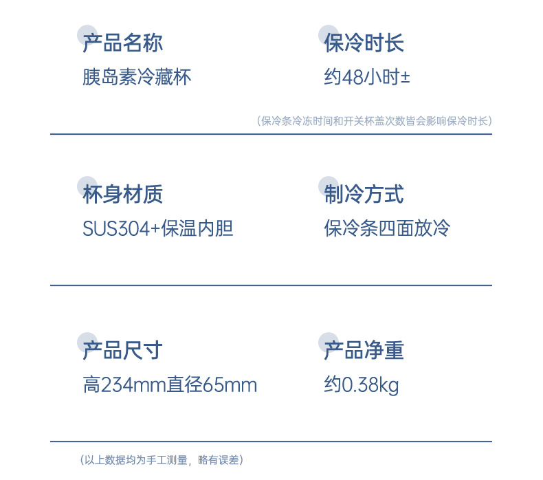 Insulin Refrigeration Cup Portable Refrigeration Box Small Refrigerator Medicine-Specific Growth Hormone Medicine Thermal Insulation Refrigeration Cup
