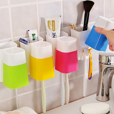 Manufactor Paste Bayonet Toothbrush holder Wash Set Cups toothbrush toothpaste Storage rack Teeth with box