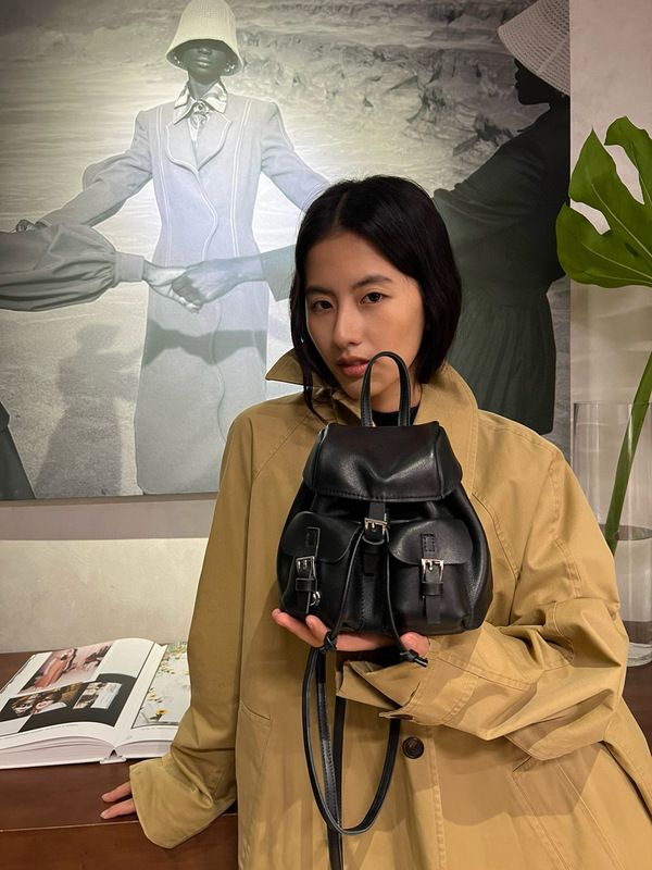 头层牛皮小众设计多口袋双肩包25新款时尚单肩通勤迷你小背书包潮|undefined