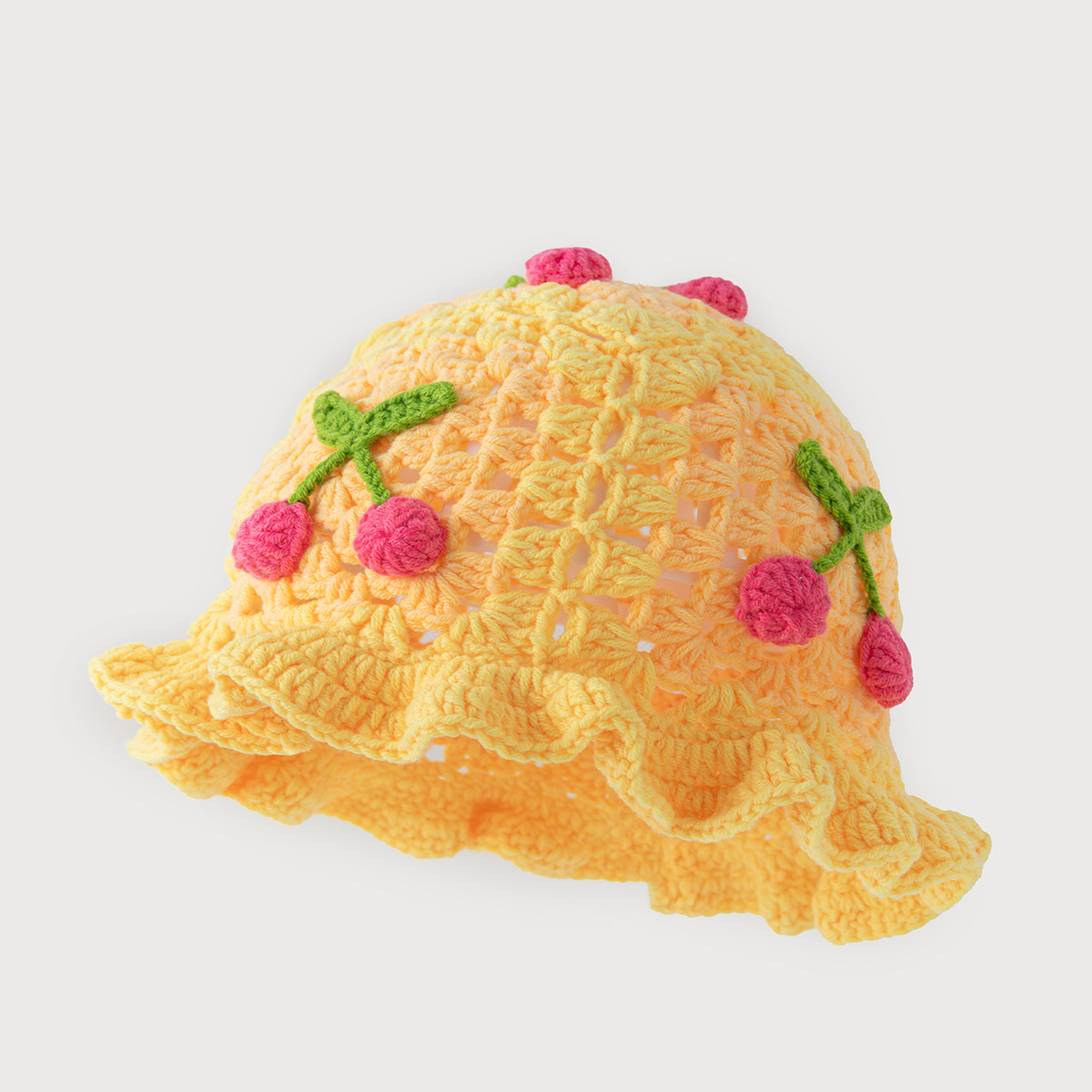 Cartoon Style, Simple Style Style Women's Cartoon Style Simple Style Cherry Crimping Wool Cap
