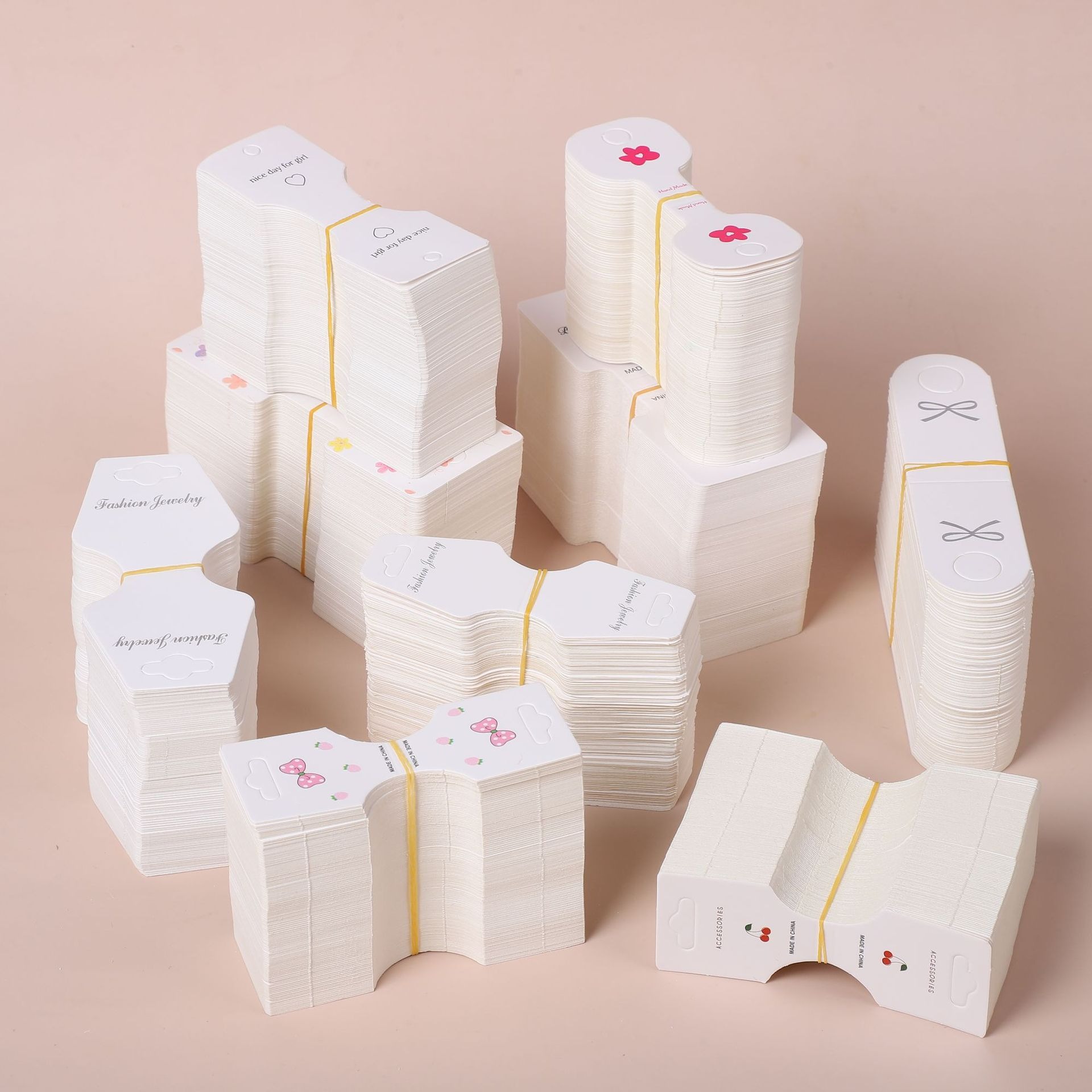 儿童发夹卡纸高颜值长条发绳卡纸通用韩版蝴蝶结发夹发饰卡纸包装