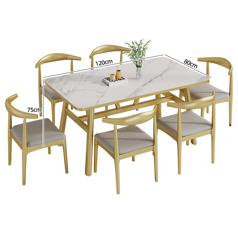 Small apartment dining table modern简约 dining chairs休闲快餐厅桌椅组合 dining table长方形table
