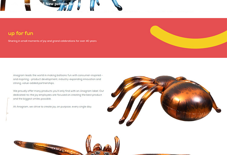 Halloween decoration party layout props toy balloon 4D three dimensional standing giant spider cartoon horror balloon_voghion.com