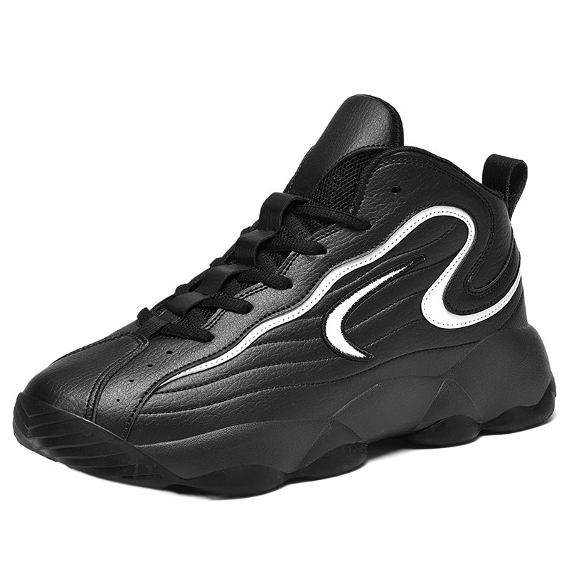Zapatos deportivos de hombre otoño 2025 nuevos zapatos de cuero de moda coreana de comercio exterior de tamaño grande 48 zapatos de baloncesto image 5