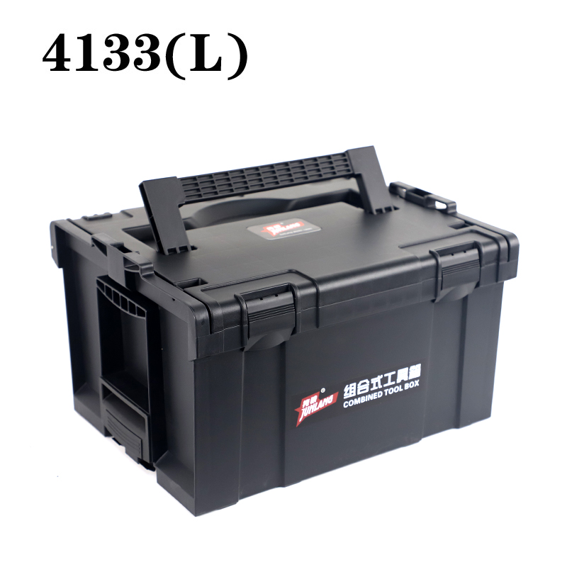 Caja de herramientas de mano de hardware de gran tamaño de plástico engrosado perforador eléctrico carpintero decoración maestra