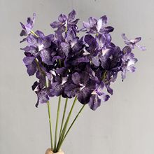 仿真花胡姬花 手感7头万代兰 高档兰花 外贸出口婚庆家居装饰花艺