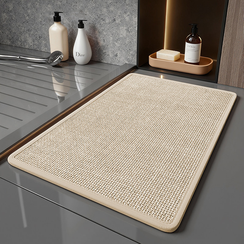 Sally hemp rubber sole - stylish woven beige / 40*60cm