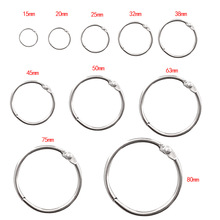 High Quality 2/3/5/10Pcs Metal Ring Binder 15 - 80mm DIY跨境