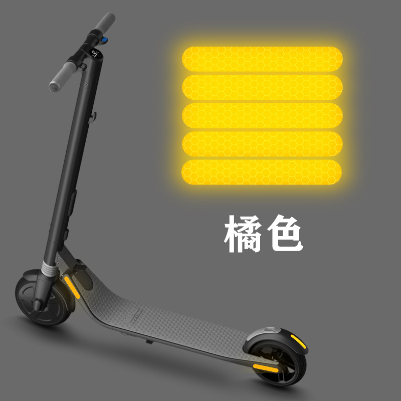 Adecuado para ES1/ES2/ES3/ES4/ES22/ES25 Scooter eléctrico noche advertencia de seguridad pegatinas reflectantes