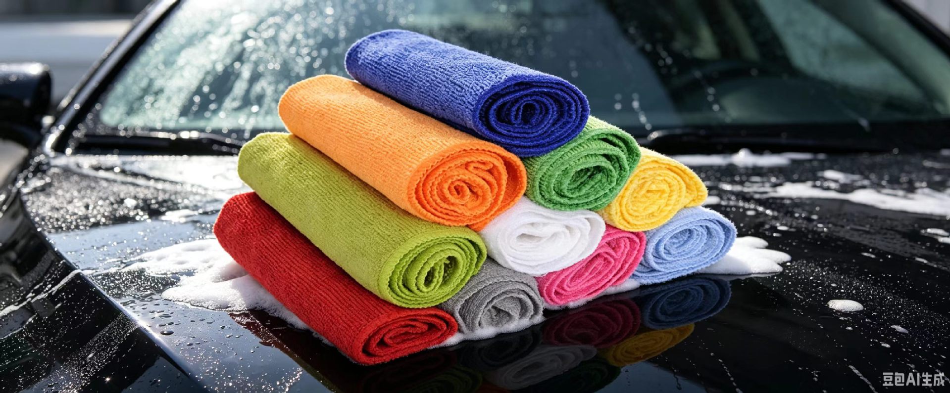 Ultrafine Fiber Towel Dış Ticaret Çapraz Sınır Araba Yıkama Havlusu 250gsm 30*40cm Mutfak Ev Kullanımı Havlusu Örgü Polyester