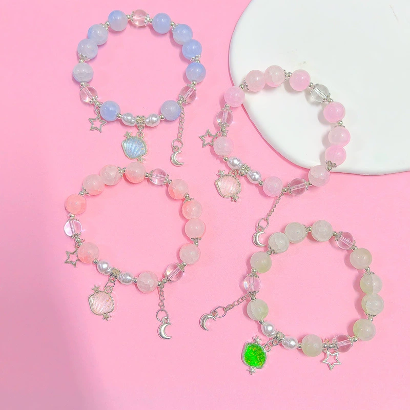 Новый 10-мм нефритовый сломанный серебряный браслет морской ветер сладкая подруга украшает ракушку