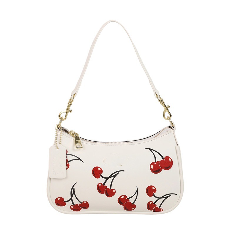 25 Koujia Ole nuevo bolso para axilas Coah, hombro, limón, naranja, corte, bolso de medio mes con estampado de frutas