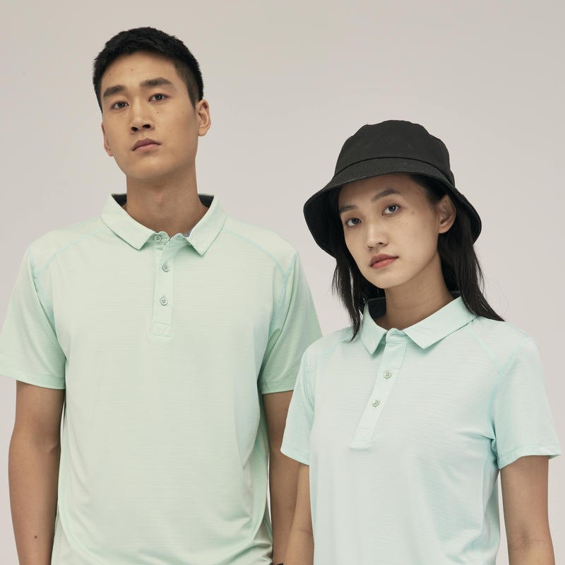 2025 Summer Quick-Drying Lapel Polo Shirt Men's Sports Short-Sleeved T-Shirt Women's Outdoor Golf Running Group Uniform