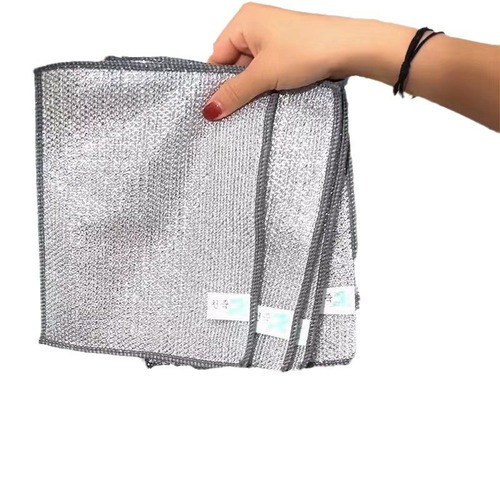 Household wire cleaning cloth multifunctional grid non-stick oil rag kitchen stove dishwashing pot cleaning cloth
