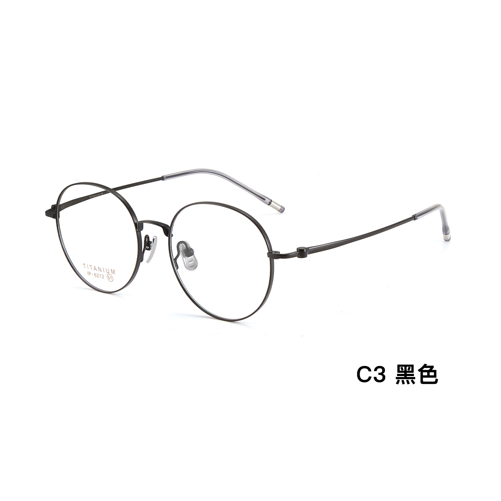 Color de alta calidad retrógrado redondo marco de gafas de titanio puro V0SS antideslizante con la corta de la miopía al por mayor