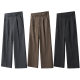 LKTM Men's Wear# Korean Style Retro Simple Pleated Pants Men's and Women's Trendy Brand Wide-leg Relaxed-feeling Trouser Casual Pants