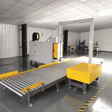 嘉音A-72AO全自动穿剑式打包机实现托盘垂直打包 栈板自动捆包机