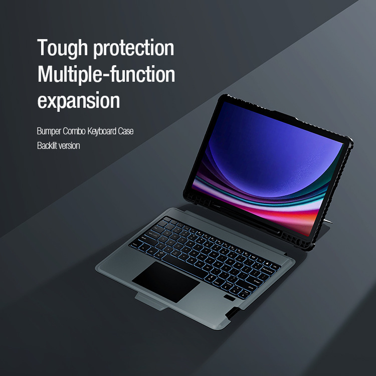 Nillkin Is Suitable for Samsung Tab S9Plus Detachable Bluetooth Keyboard Protective Case S10Fe Protective Case