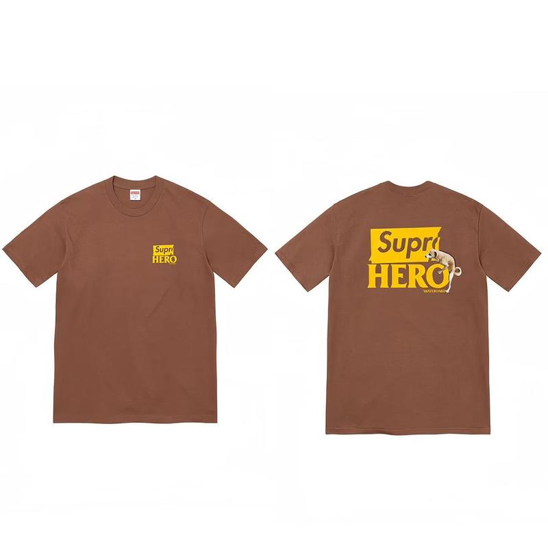 クロスボーダーファッションとトレンディなシュプリームレタープリントラウンドネック半袖ユニセックスストリートファッションTシャツドロップシッピング|undefined