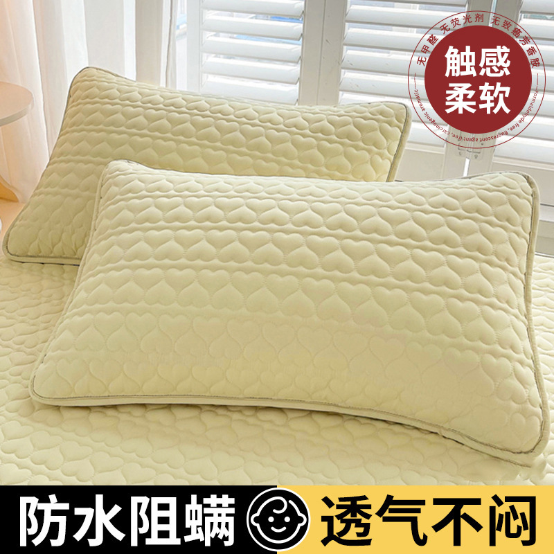 よだれ防止ヘッドオイル枕カバー汗防止コットン枕カバー家庭用一対一のセットセット48cm x 74cm