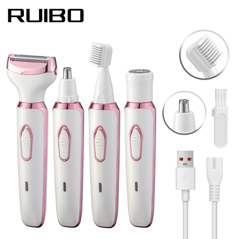 Máquina de afeitar eléctrica femenina de cuidado personal para mujeres todo en uno para el cabello de las axilas, aparato de corte de cabello de púbico privado image 7