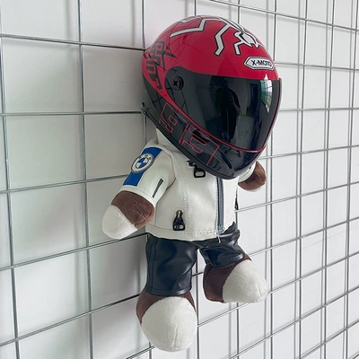 bear – Motosiklet dəbilqələri - height-28cm-white-bear-m-red-ant-upgraded-internal-buckle