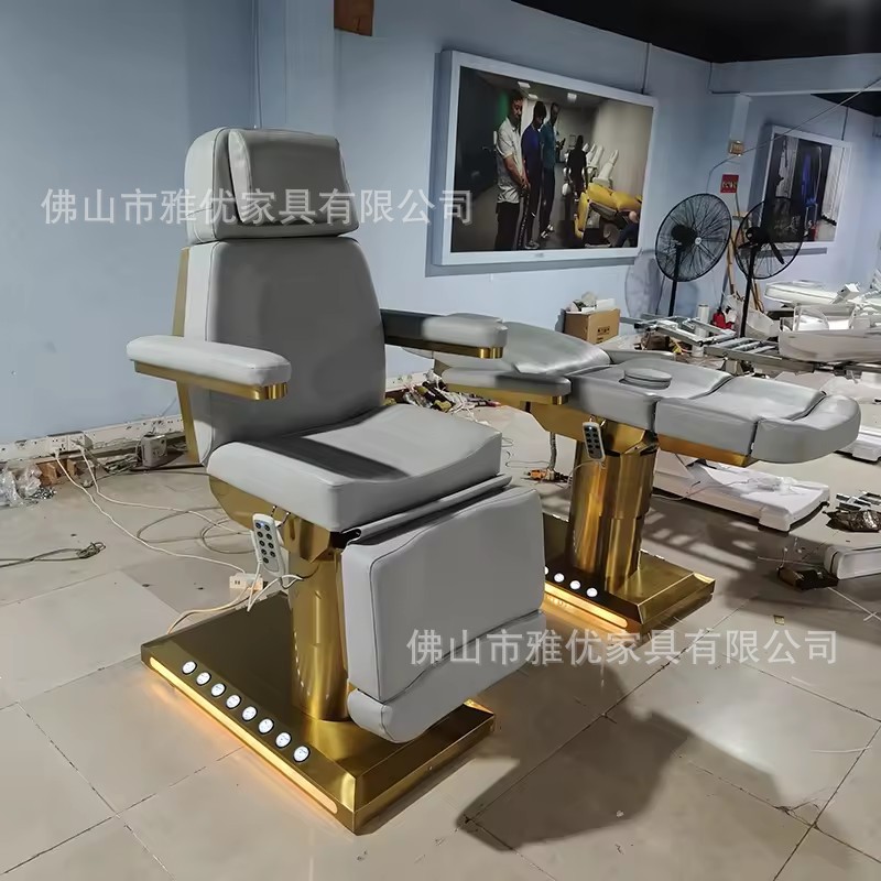 Nuevo tipo de cama de belleza eléctrica para salón de belleza extranjero, cama de inyección facial, cama de belleza de pestañas, salón de belleza