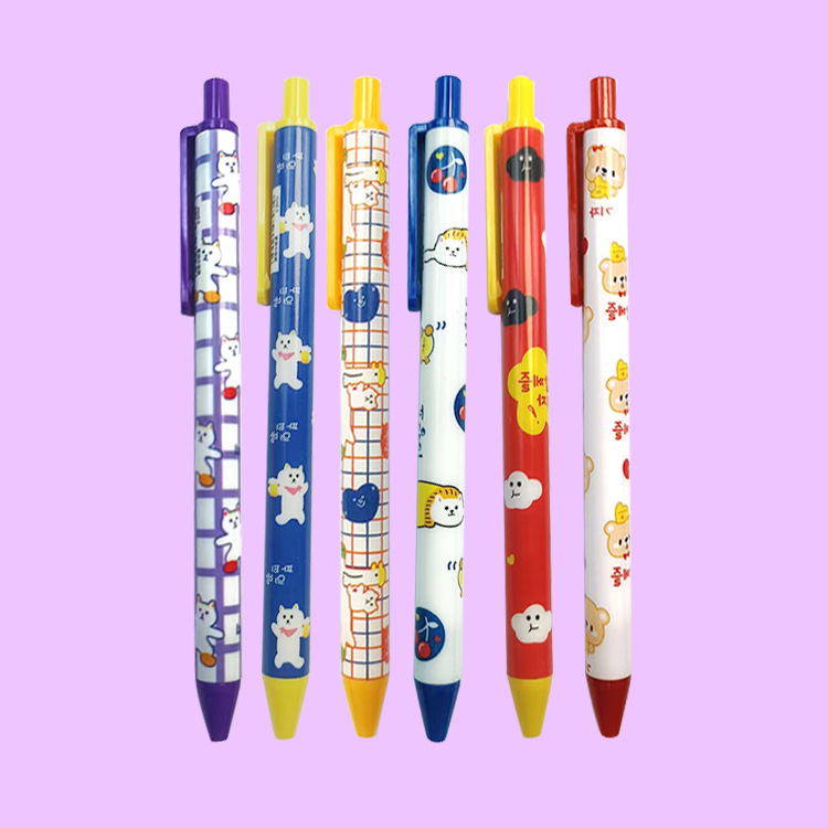 Mercado de animales Prensa pluma de gel ins pluma de agua de prensa de alta apariencia Linda pluma de estudiante pluma de firma de papelería de oficina