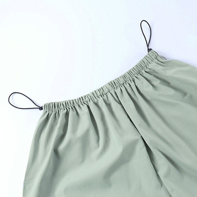 Drawstring Waist Casual Straight Pants Street Trends Women Simple Loose Cargo Pants in Pants